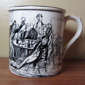 9 oz Gray's Pottery Stoke-on-Trent vintage Tom & Jerry mug (W5373)